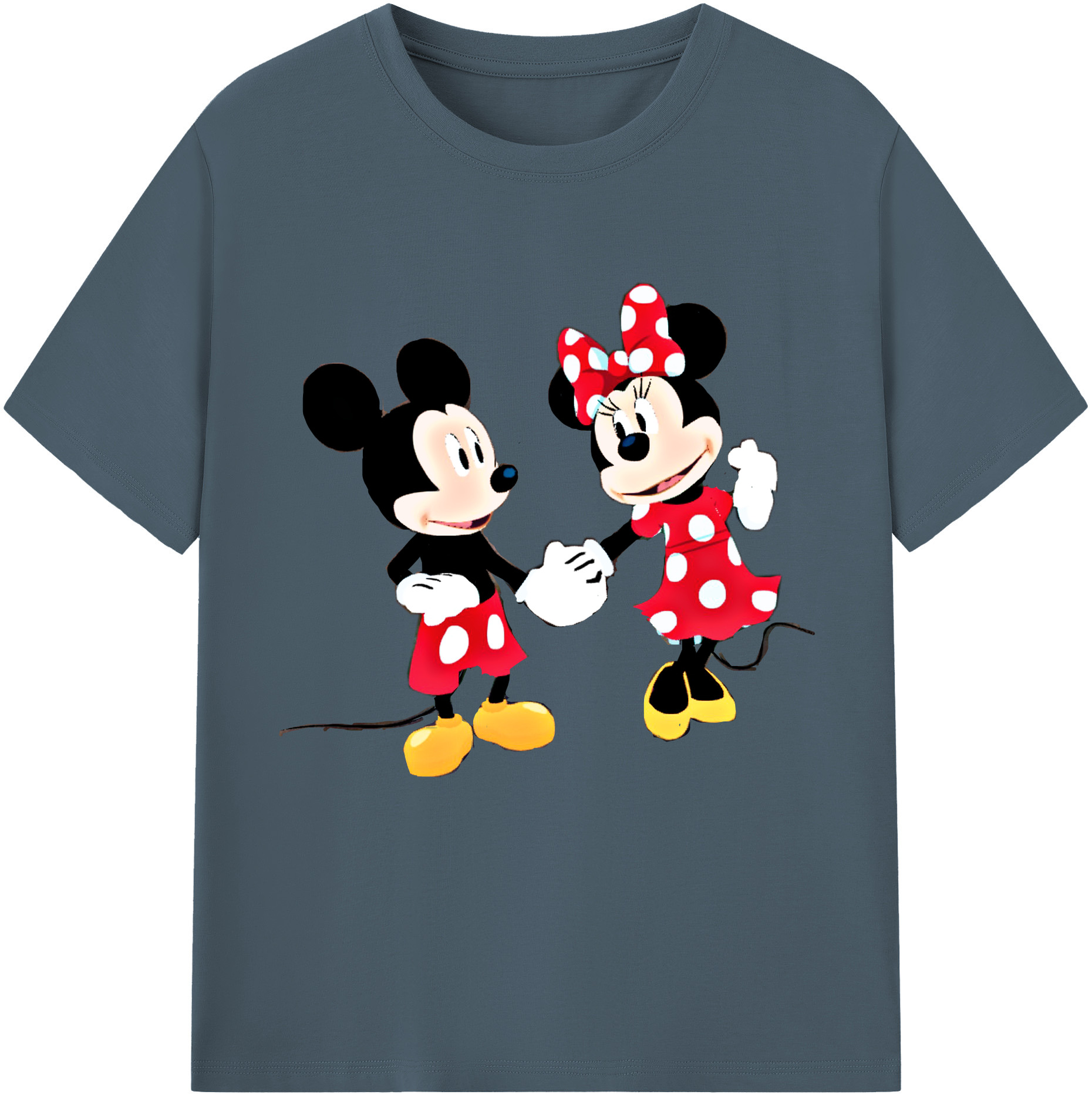 （画像用） ミッキーマウス Mickey Mouse 綿100％半袖Tシャツ（フロントプリント）